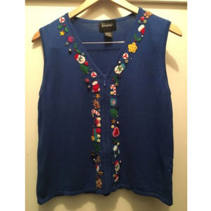 Designers Originals Christmas Sweater Vest Large